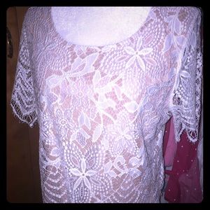 NWT Express Cropped Lace Top